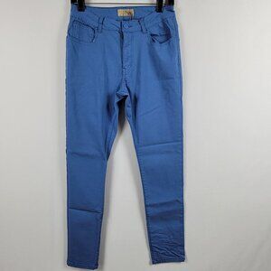 Hybrid Pants Women's XL Blue Mid Rise Straight Leg Pockets Stretch 28x29